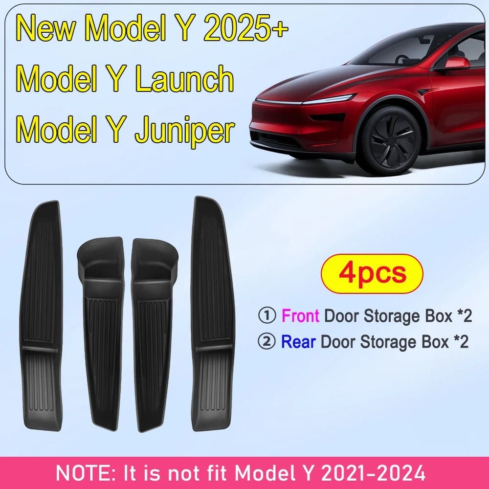 Tesla Model 3 Model Y Juniper Door Side Storage Organizer Tray Set 8