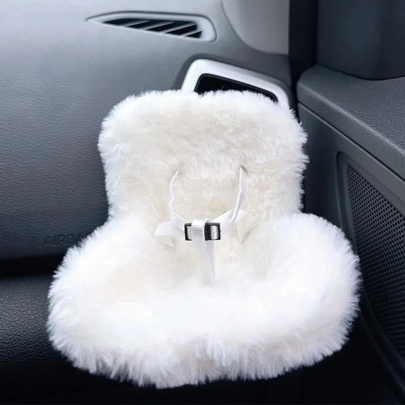 Labubu Plush Doll Car Safety Seat Air Vent Decoration For Car Interiors 1
