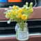 Mini Silk Flower Car Air Vent Aromatherapy Clip Vase Decor 9