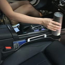 2-pack car seat gap filler organizer with cup holder & phone holder