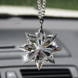 crystal snowflake sun catcher car hanging ornament