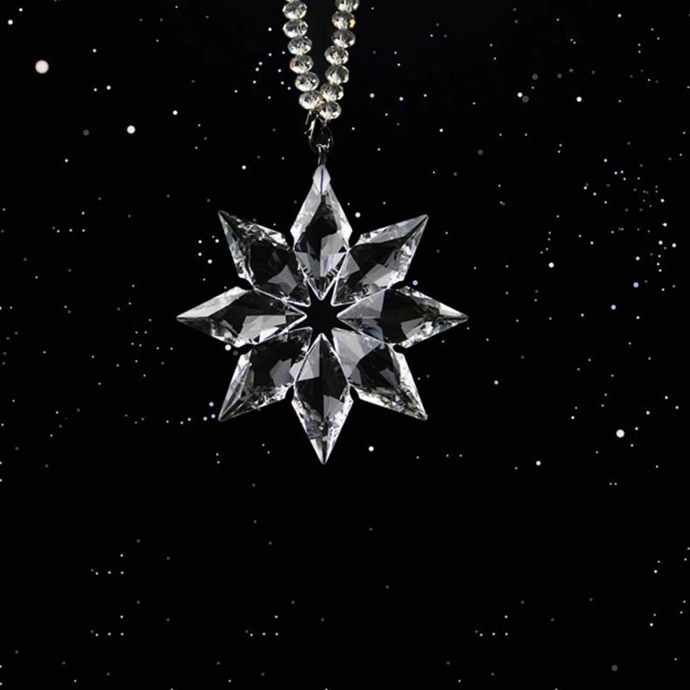 Crystal Snowflake Sun Catcher Car Hanging Ornament 4