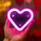 Heart Shape Solar LED Ambient Light For Car Interior Decor 0