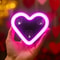 Heart Shape Solar LED Ambient Light For Car Interior Decor 0