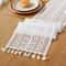 Vintage Beige Crochet Lace Table Runner With Tassels For Coffee Tables Wedding Decor 8