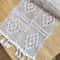 Vintage Beige Crochet Lace Table Runner With Tassels For Coffee Tables Wedding Decor 10