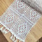Vintage Beige Crochet Lace Table Runner With Tassels For Coffee Tables Wedding Decor 10