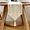 Vintage Beige Crochet Lace Table Runner With Tassels For Coffee Tables Wedding Decor 6