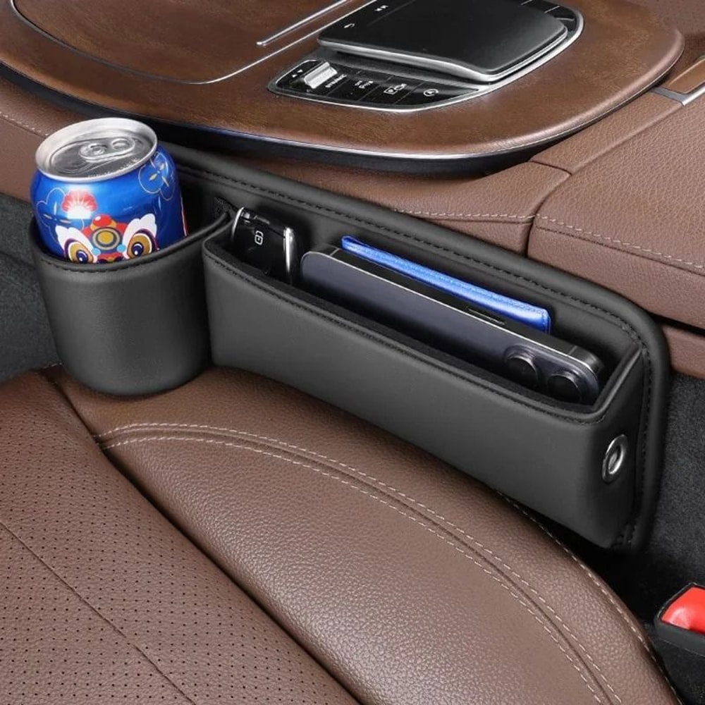 Universal Car Seat Gap Storage Organizer With Cup Holder Phone Holder 4