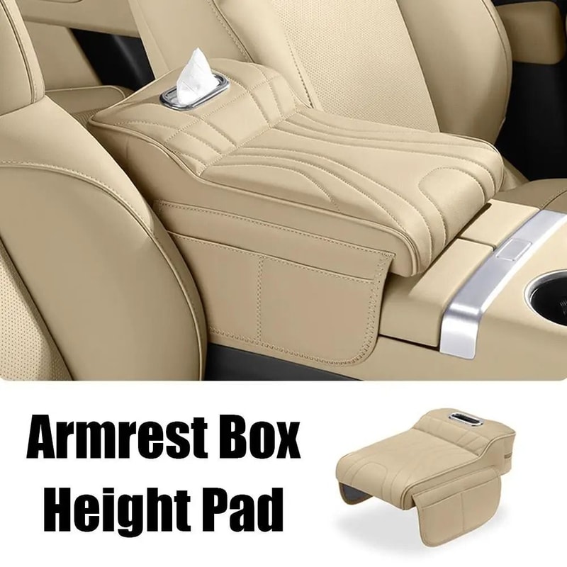 Universal Memory Foam Car Armrest Cushion Pad With Storage Pocket 13