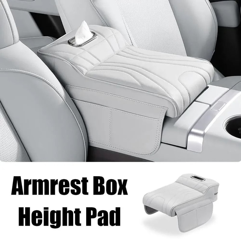 Universal Memory Foam Car Armrest Cushion Pad With Storage Pocket 3
