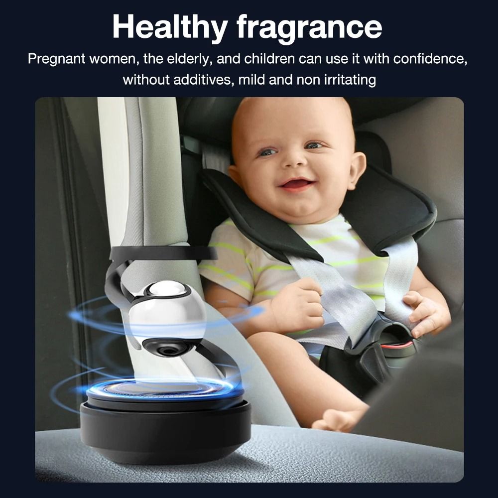 Solar Rotating Car Air Freshener Diffuser Dashboard Ornament 4