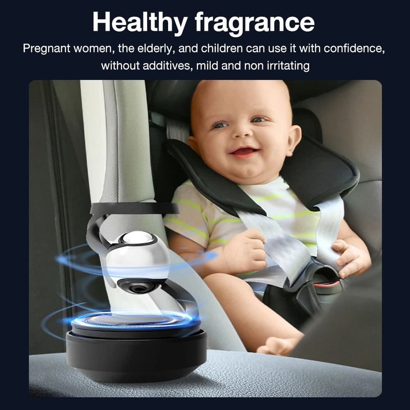 Solar Rotating Car Air Freshener Diffuser Dashboard Ornament 4