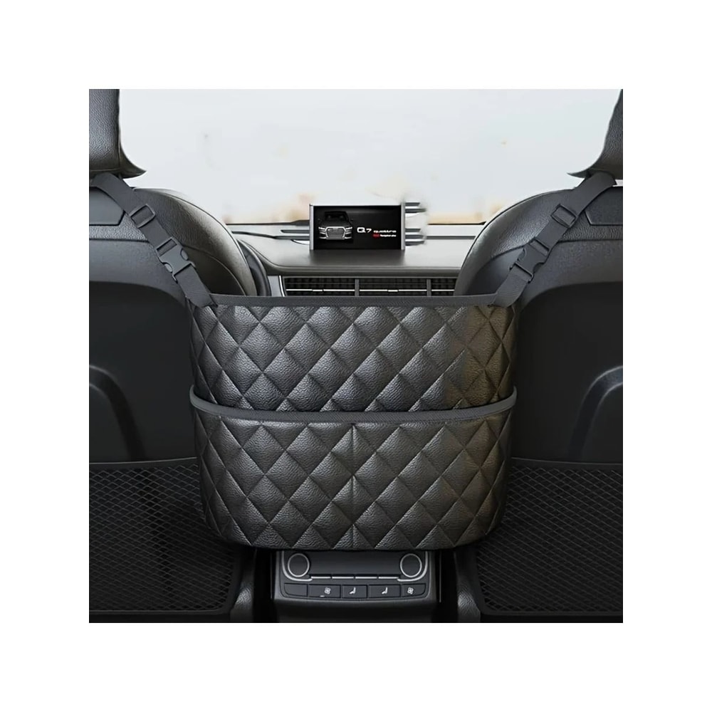 Large Capacity Car Middle Seat Storage Net Organizer Bag 7