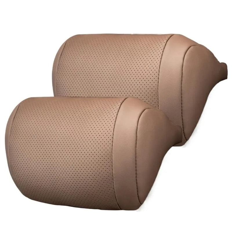 Luxury Nappa Leather Car Neck Support Pillow 4