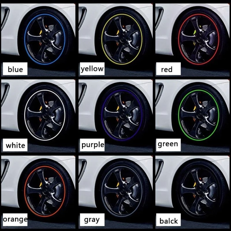 Universal 8M Car Rim Protector Strip Wheel Edge Guard 5
