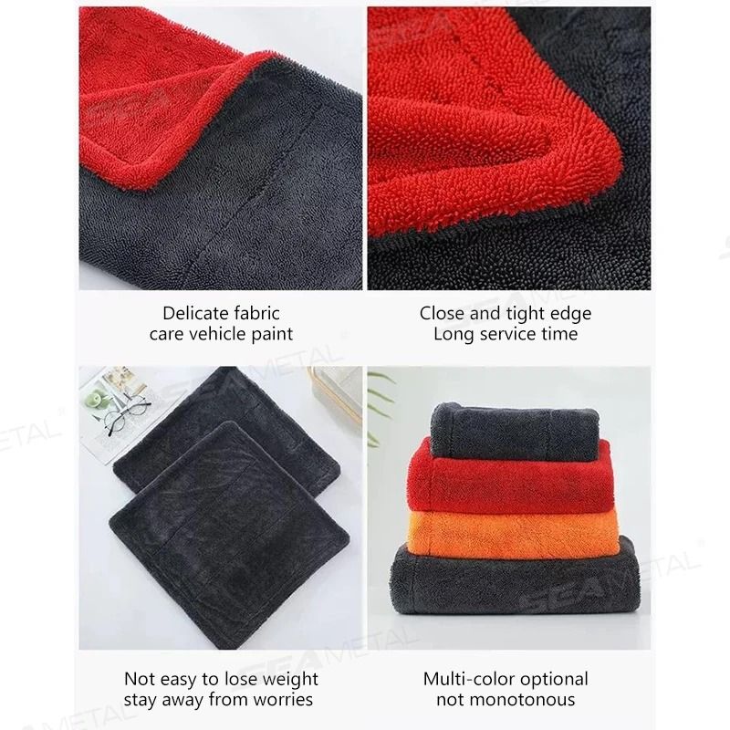 SEAMETAL 1200GSM UltraSoft Microfiber Car Drying Towel 6
