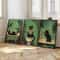 Funny Black Cat Bathroom Wall Art Canvas Set 0