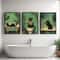 Funny Black Cat Bathroom Wall Art Canvas Set 1