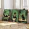 Funny Black Cat Bathroom Wall Art Canvas Set 6