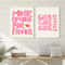 More Amor Por Favor Nordic Pink Quote Wall Art Canvas Poster 2