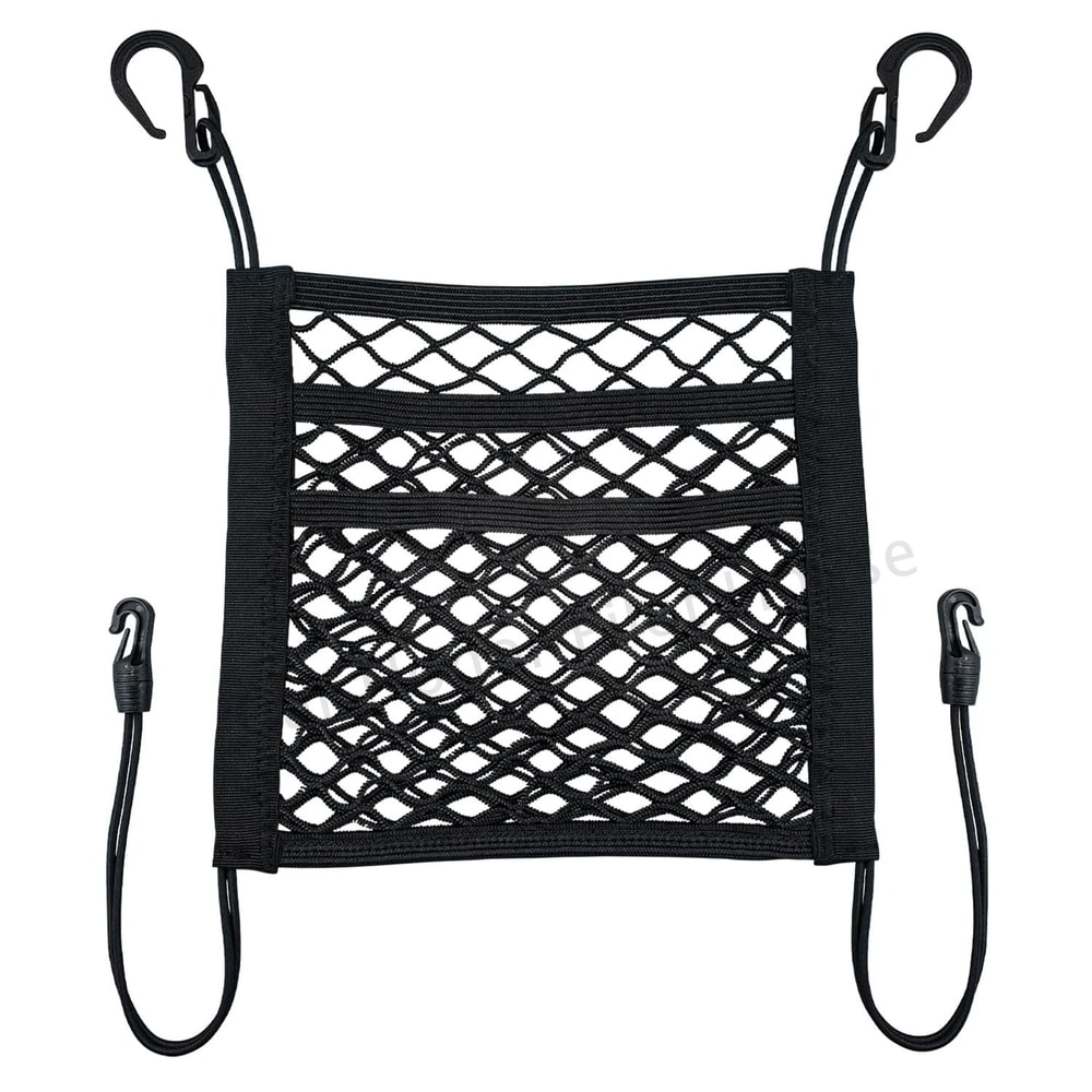 Car Seat Back Mesh Organizer With Pet Kid Barrier Storage Net 5