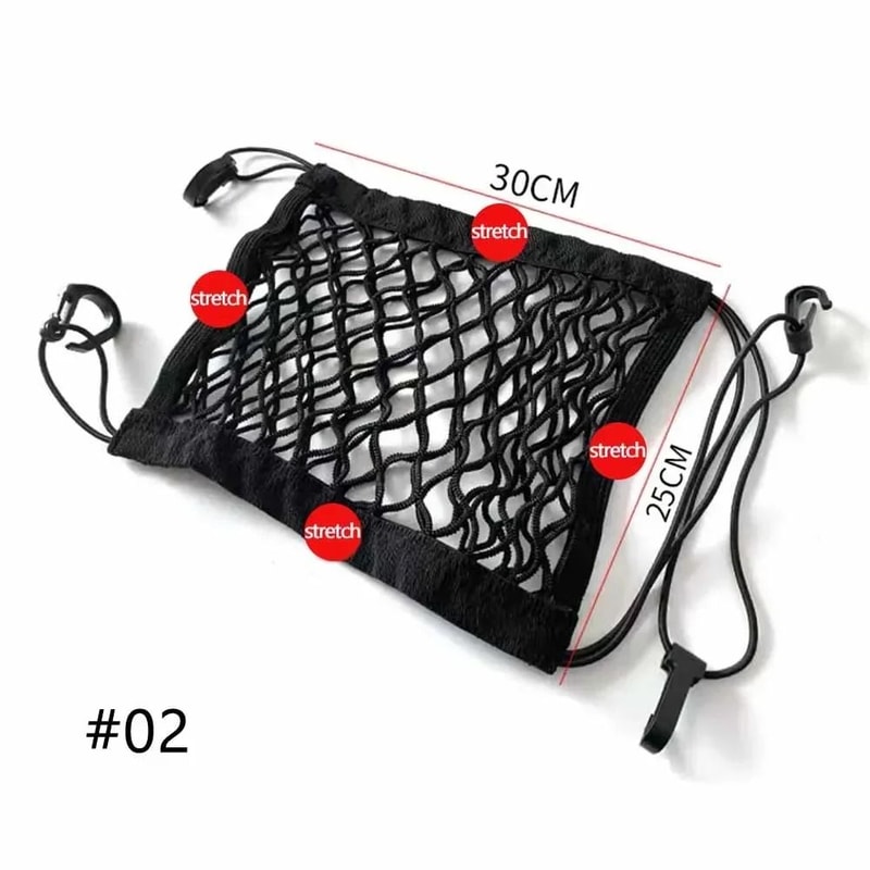 Car Seat Back Mesh Organizer With Pet Kid Barrier Storage Net 7