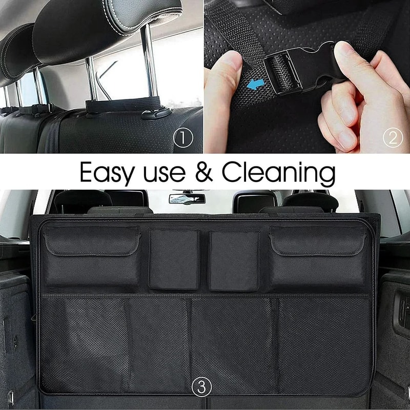Universal Oxford Car Trunk Backseat Storage Net Organizer 2
