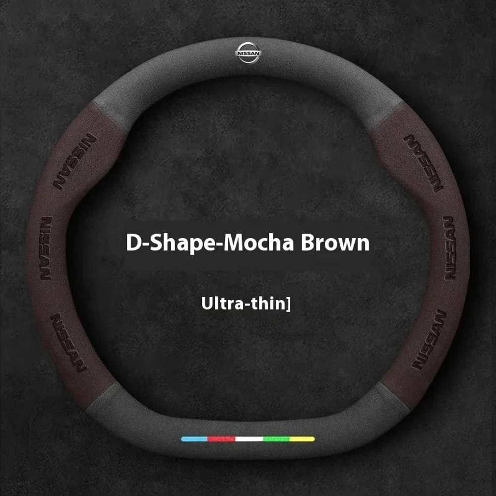 Universal Nissan Steering Wheel Cover Anti Slip Leather Grip Protector 6
