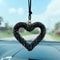 Diamond Heart Car Pendant Sparkling Rear View Mirror Hanging Ornament 0
