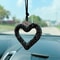 Diamond Heart Car Pendant Sparkling Rear View Mirror Hanging Ornament 1