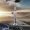 Metal Jesus Cross Car Dashboard Ornament Wooden Crucifix Interior Decor 1
