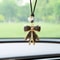 Diamond Bow Tie Car Rearview Mirror Pendant Sparkling Hanging Ornament 3