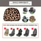 Leopard Print General Motors Headrest Covers Stylish 2PCS Car Seat Protectors 3