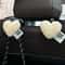 Plush Heart Car Seat Hooks Cute Backseat Bag Clothes Hangers 9