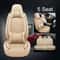 LuxRide PU Leather Car Seat Covers Universal 5Seat Full Set For Sedans And SUVs 2
