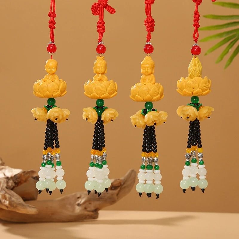 Buddha Pixiu Rear View Mirror Pendant For Chinese Style Car Decor 2