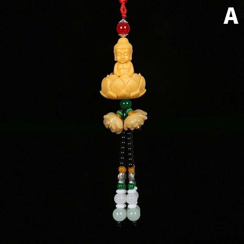 Buddha Pixiu Rear View Mirror Pendant For Chinese Style Car Decor 6