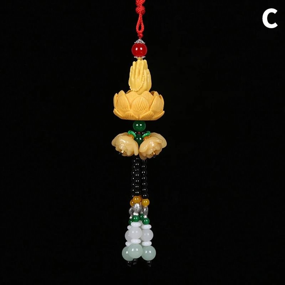 Buddha Pixiu Rear View Mirror Pendant For Chinese Style Car Decor 8