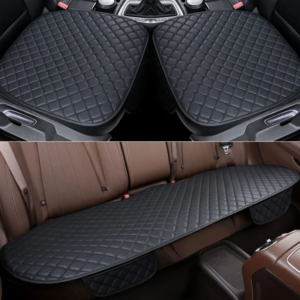 Universal PU Leather Car Seat Cover Cushion With Storage Pocket 13
