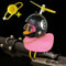 Cute Squeaky Duck Bike Horn With Propeller Helmet Car Bicycle Decor 19