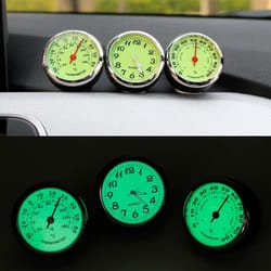 luminous car dashboard clock thermometer & hygrometer ornament