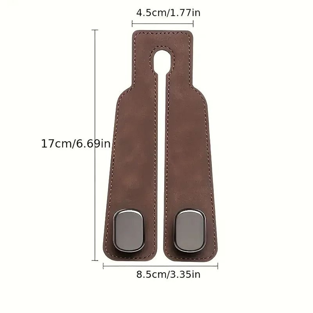 2in1 Faux Leather Car Seat Back Cover Headrest Hook Organizer 4