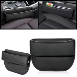 universal pu leather car seat gap organizer & console side pocket