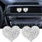 Valentine Crystal Heart Car Air Vent Freshener Clips Set 1
