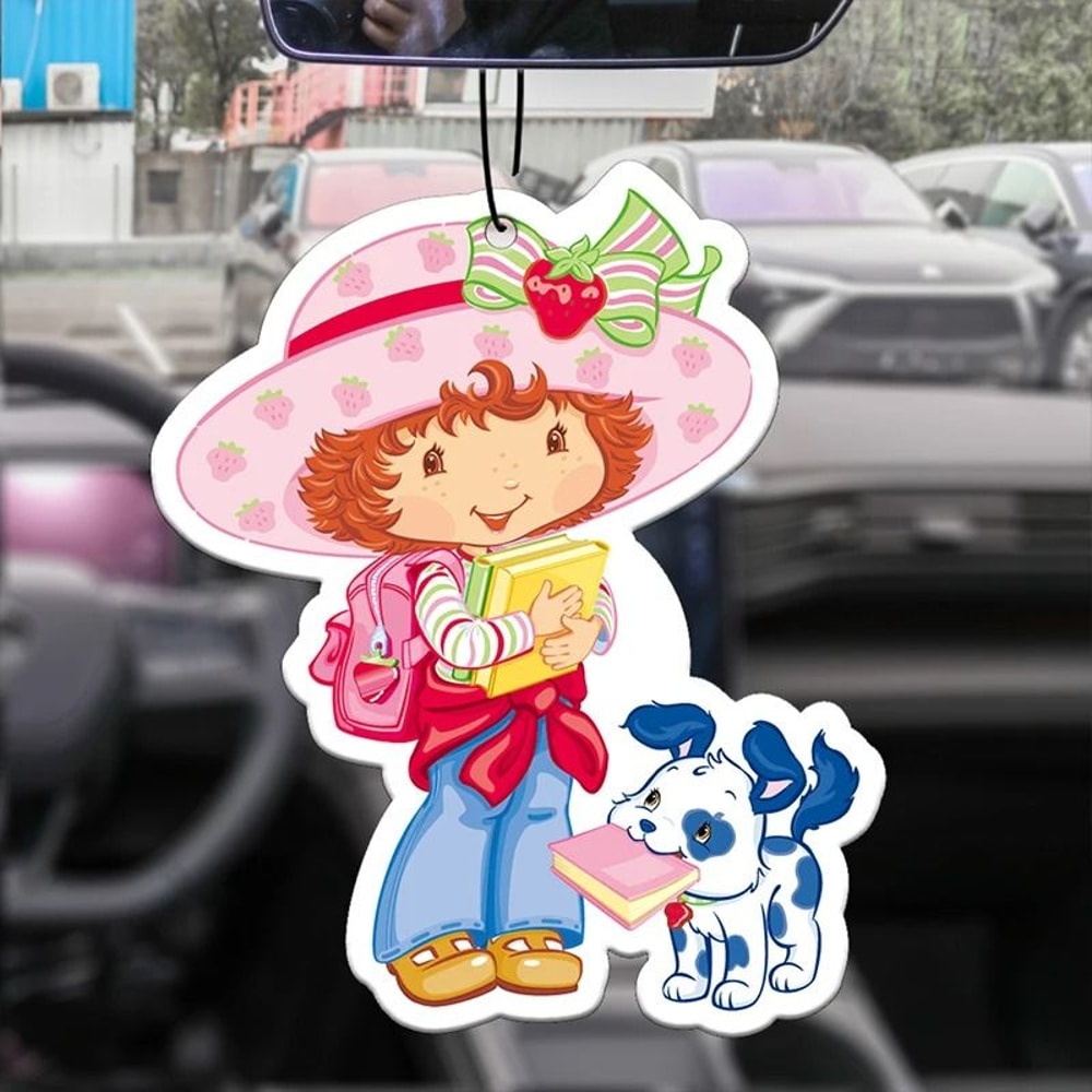Strawberry Girl Puppy Hilton Car Air Freshener Hanging Ornament With HotelInspired Scent 5