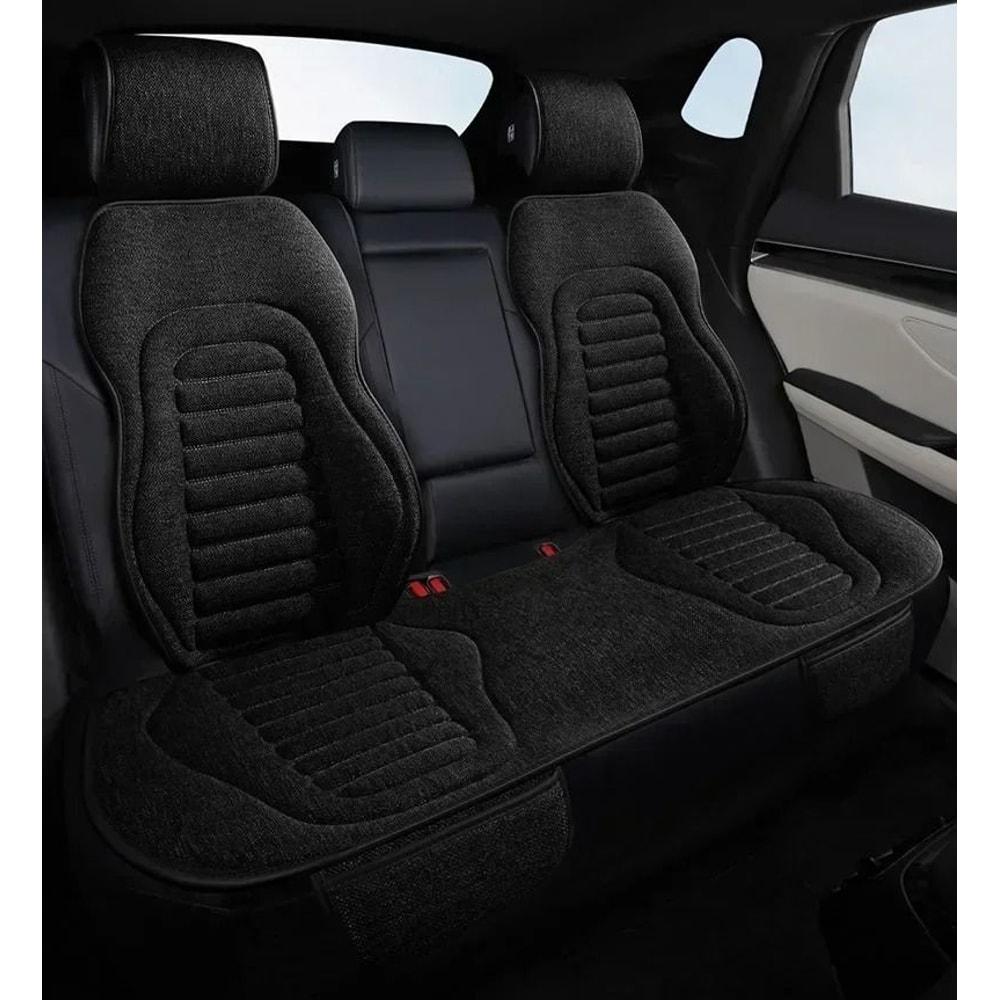 Universal Linen Car Seat Cover Cushion Breathable AntiSlip Four Season Protector 18