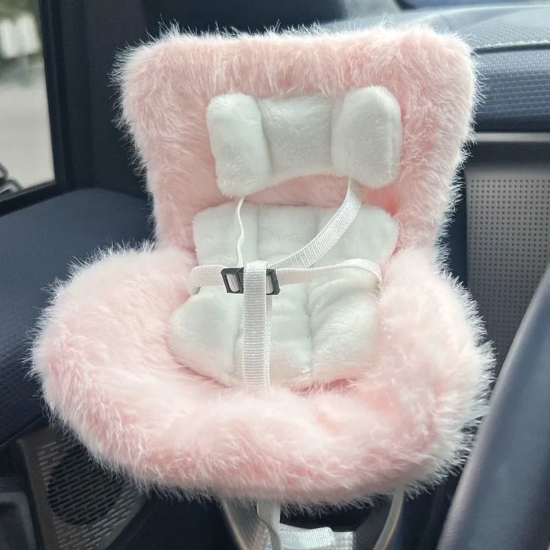 Cute Labubu Doll Car Safety Seat Chair For Car Interior Decor 0