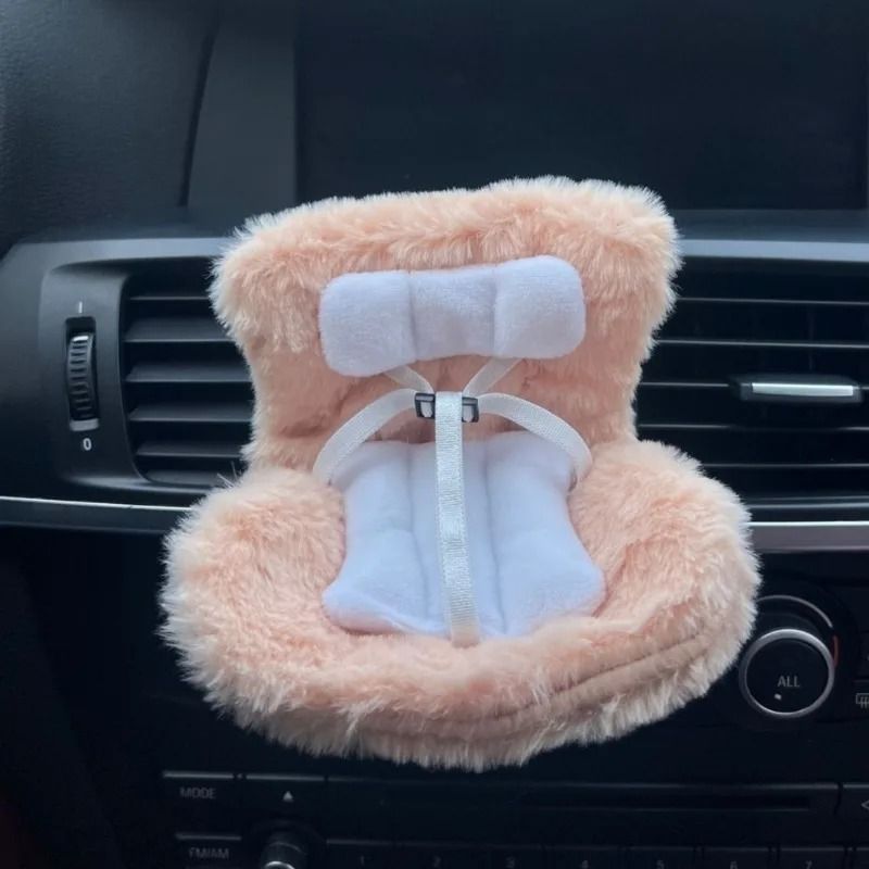 Cute Labubu Doll Car Safety Seat Chair For Car Interior Decor 3