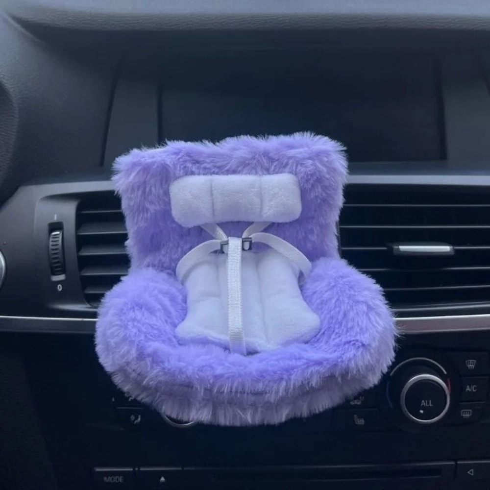 Cute Labubu Doll Car Safety Seat Chair For Car Interior Decor 4